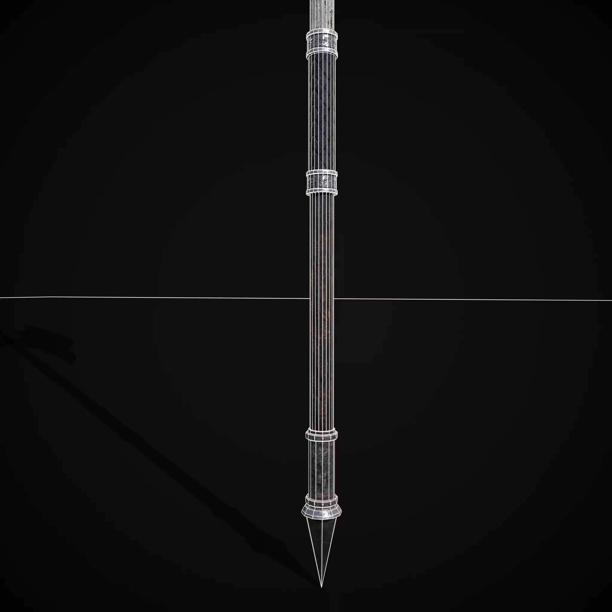 WB Halberd Low-poly 3D model_8