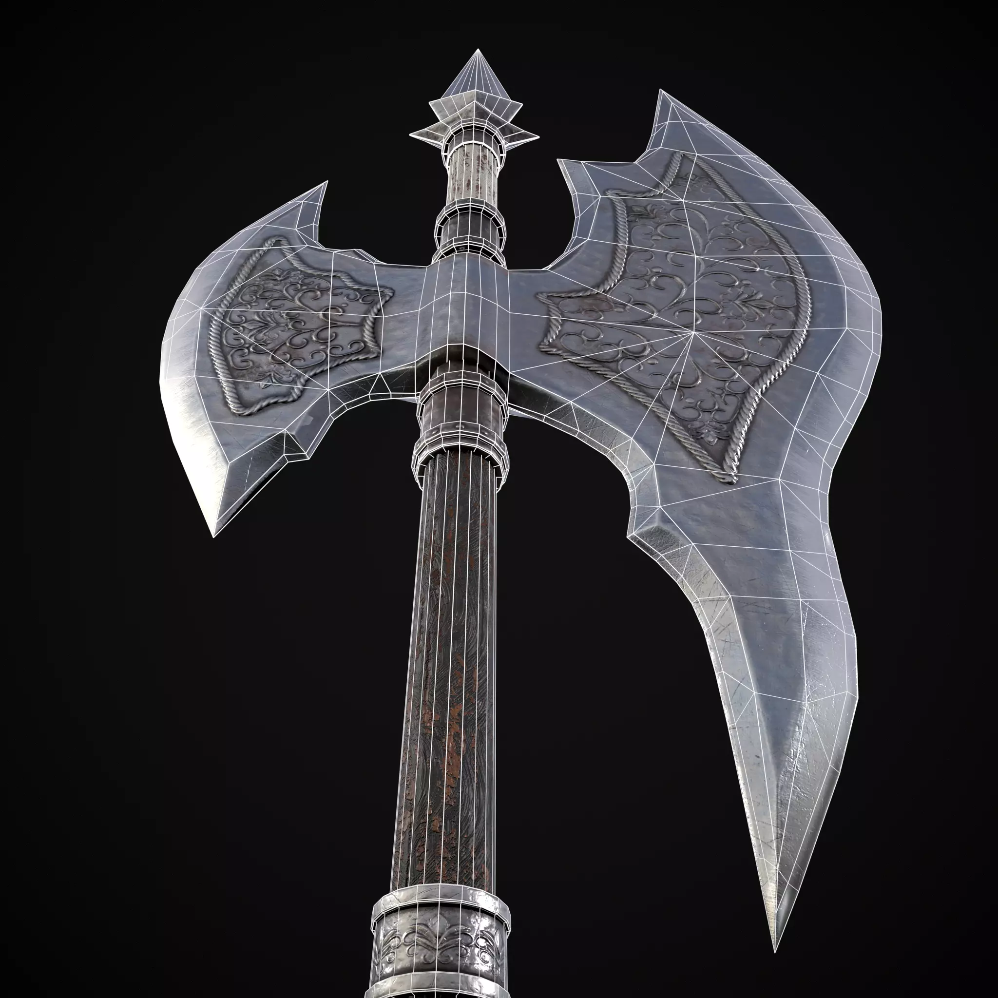 WB Halberd Low-poly 3D model_18