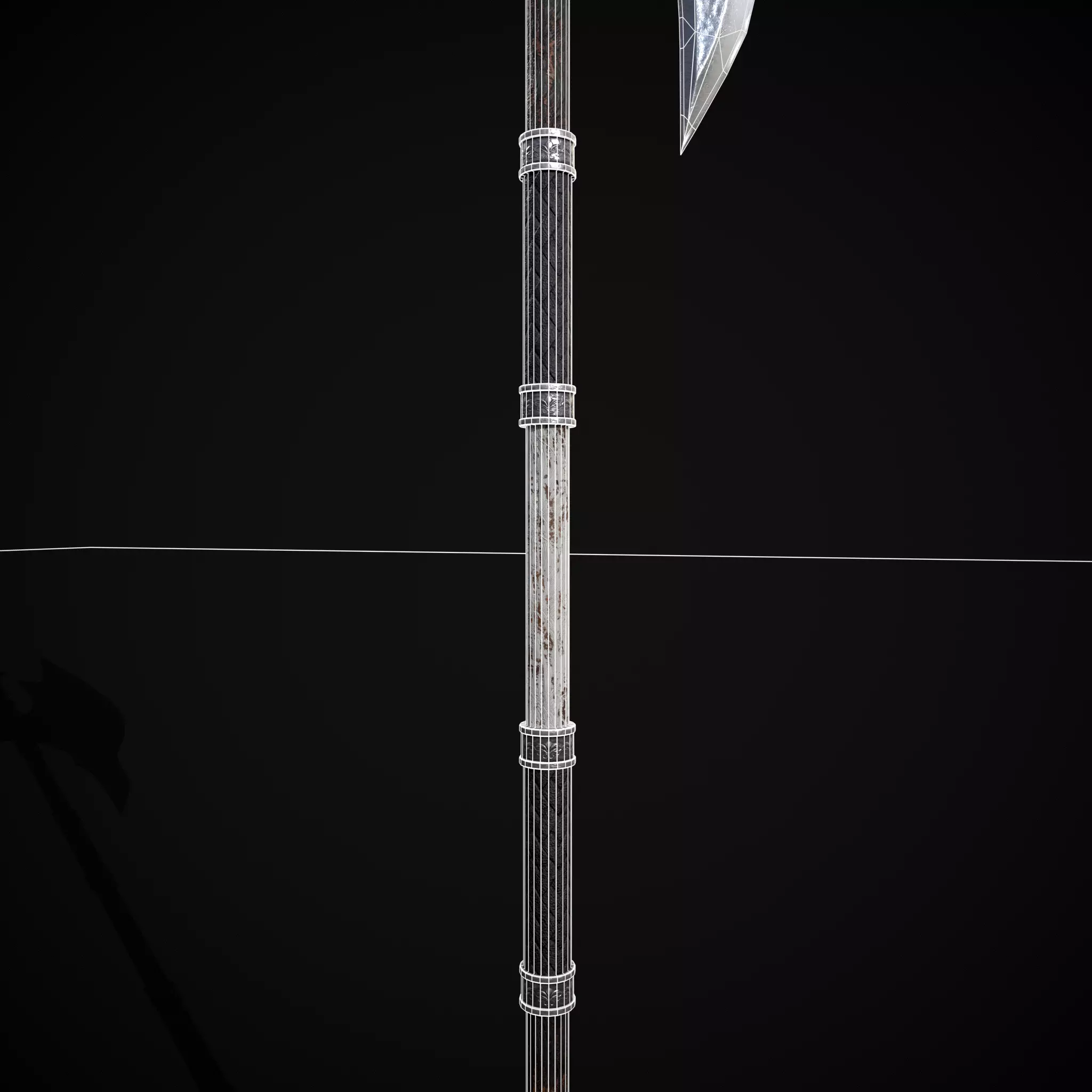 WB Halberd Low-poly 3D model_6