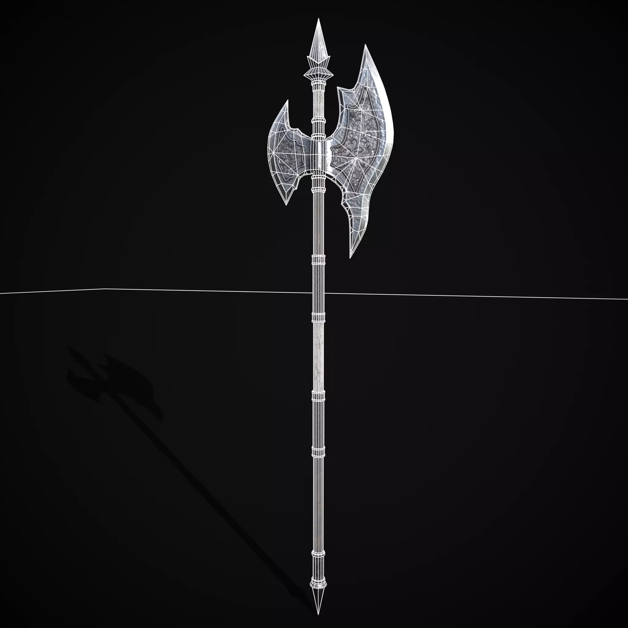 WB Halberd Low-poly 3D model_2