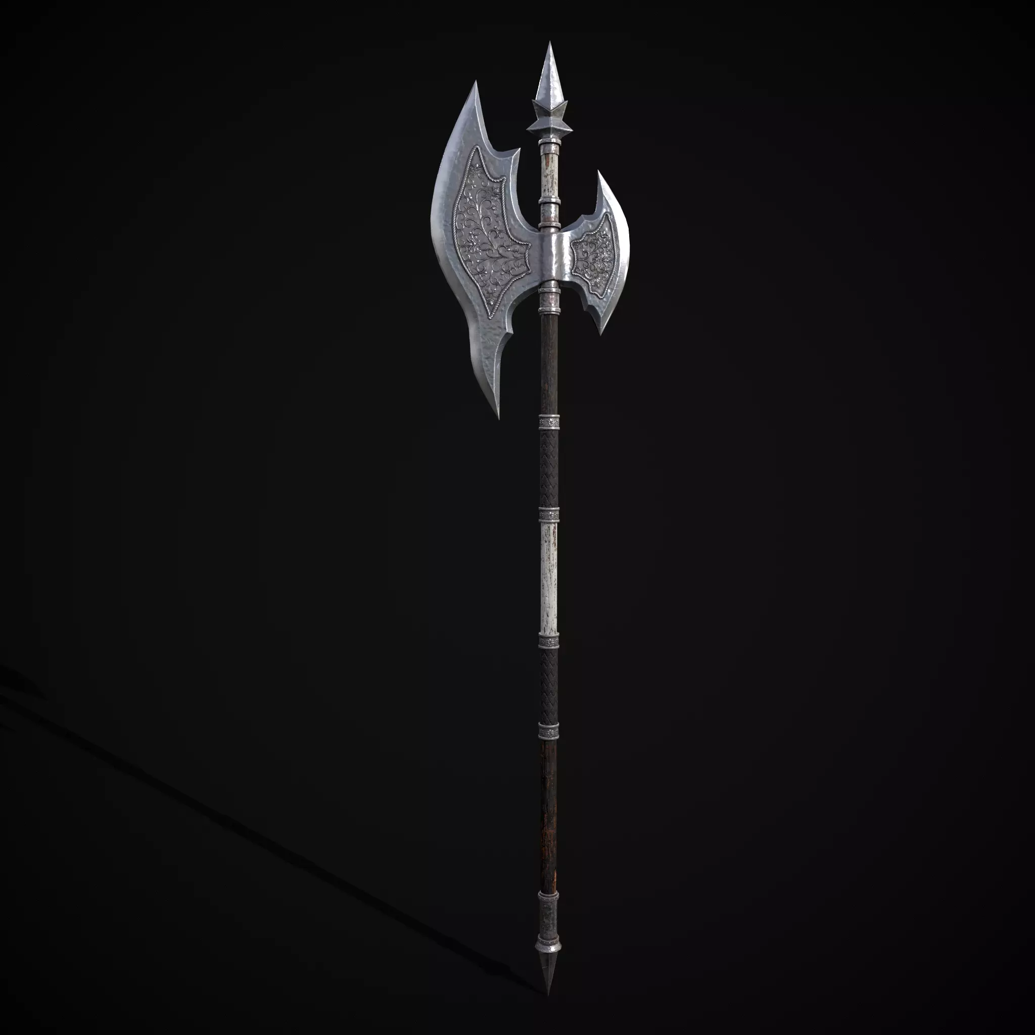 WB Halberd Low-poly 3D model_9