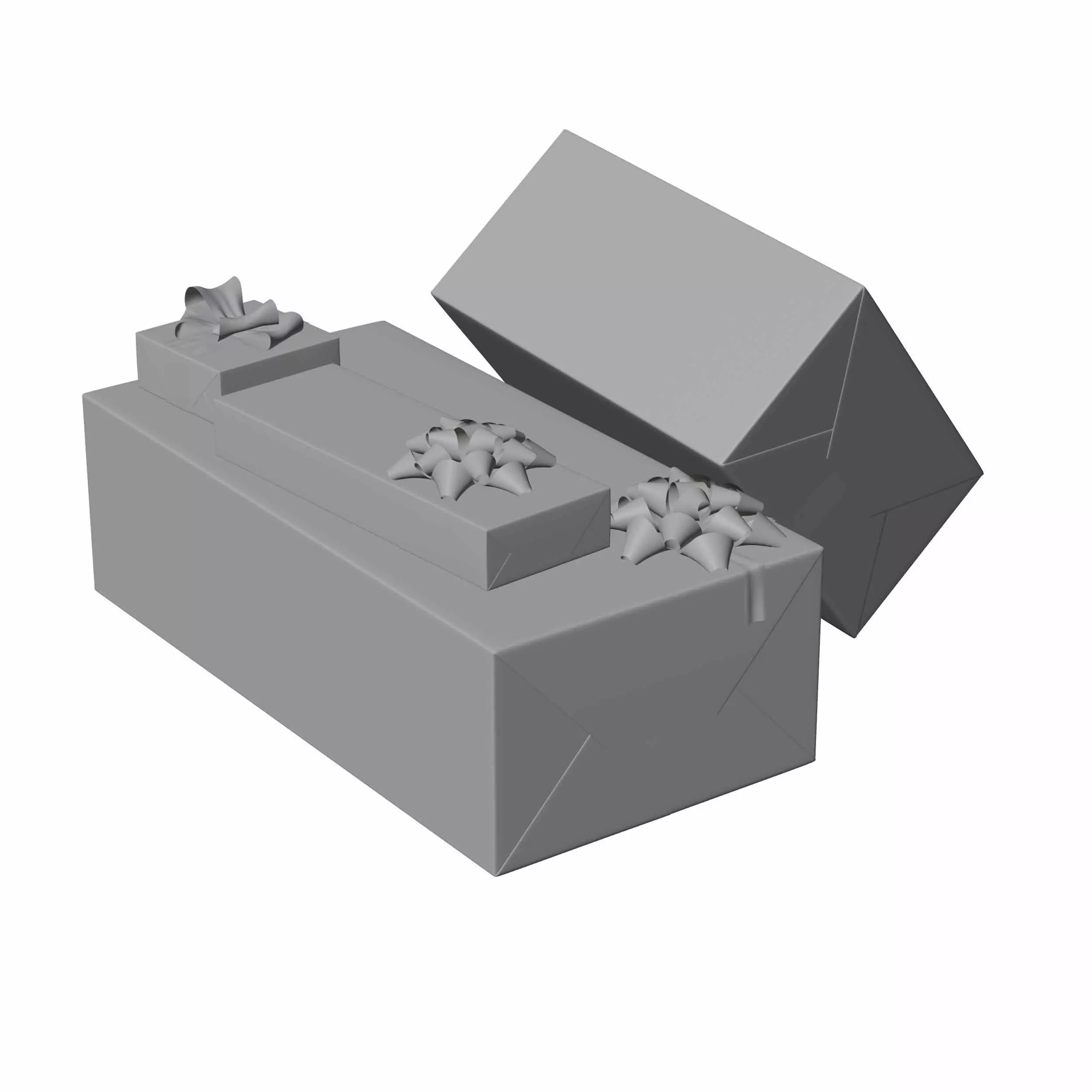 Gift box 10 3D model_4