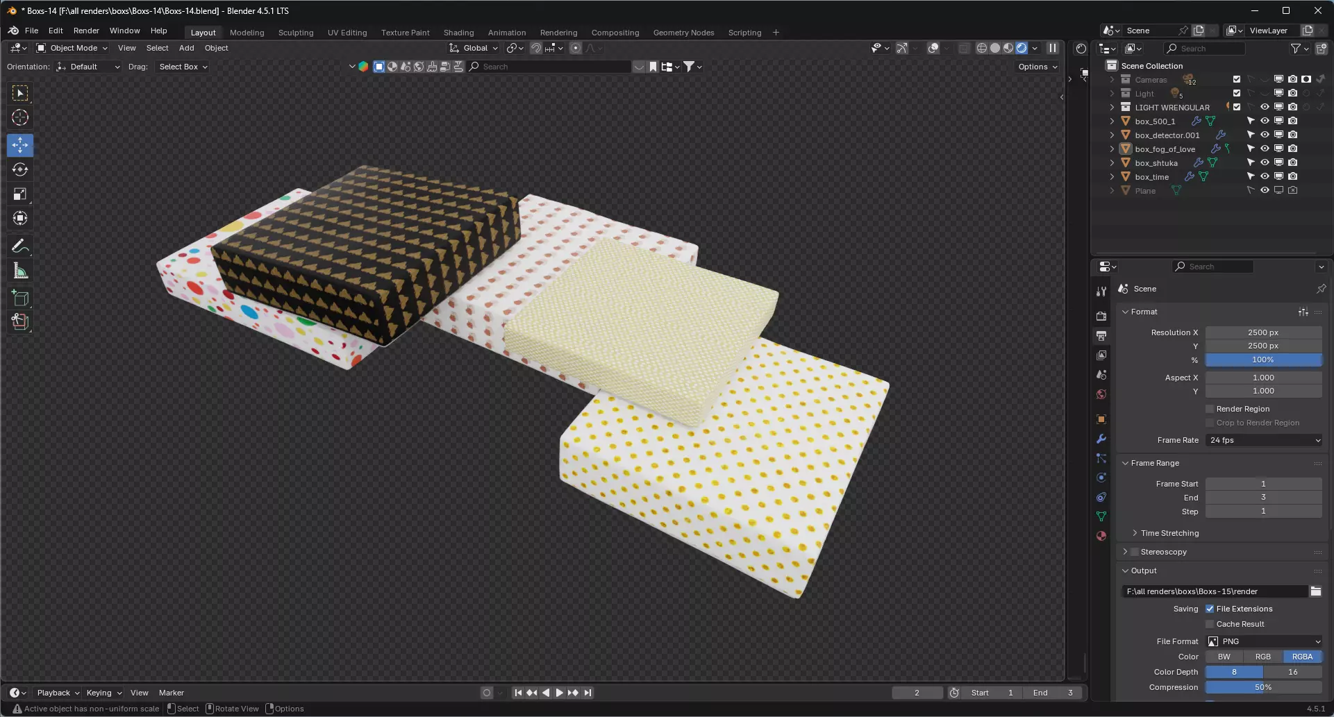 Gift box 17 3D model_3