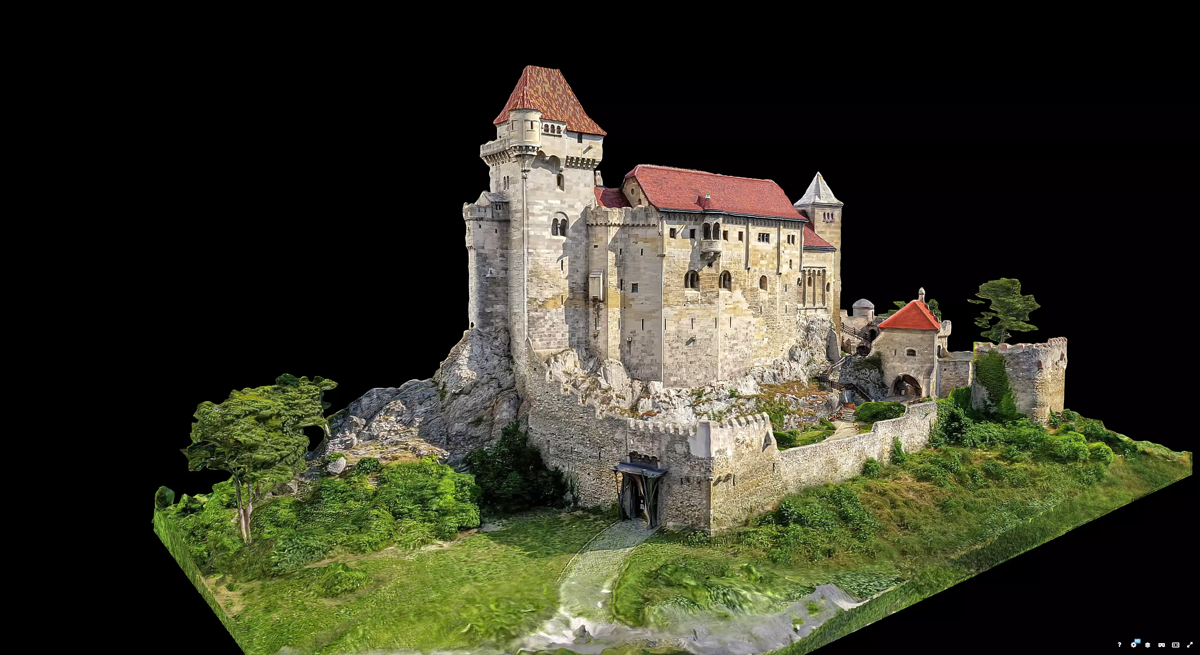 Liechtenstein Castle 3D model_5