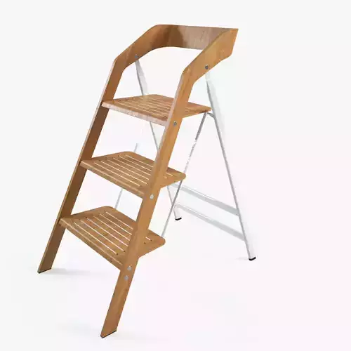 Vintage Usit Stepladder Chair 3-Step Version 3D model