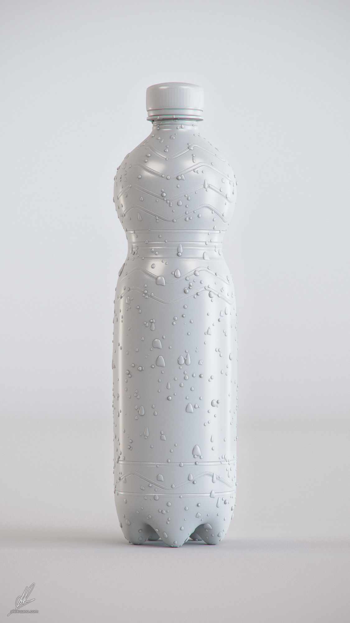 500ml Plastic Bottle - Coke 3D model_2