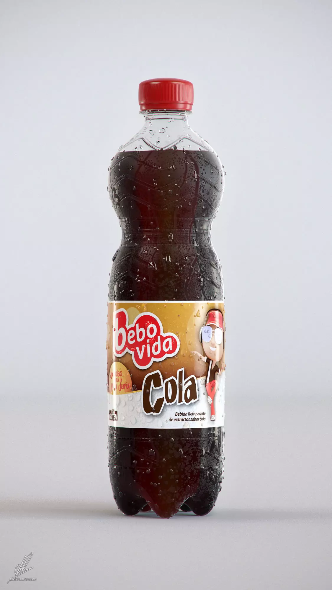 500ml Plastic Bottle - Coke 3D model_0