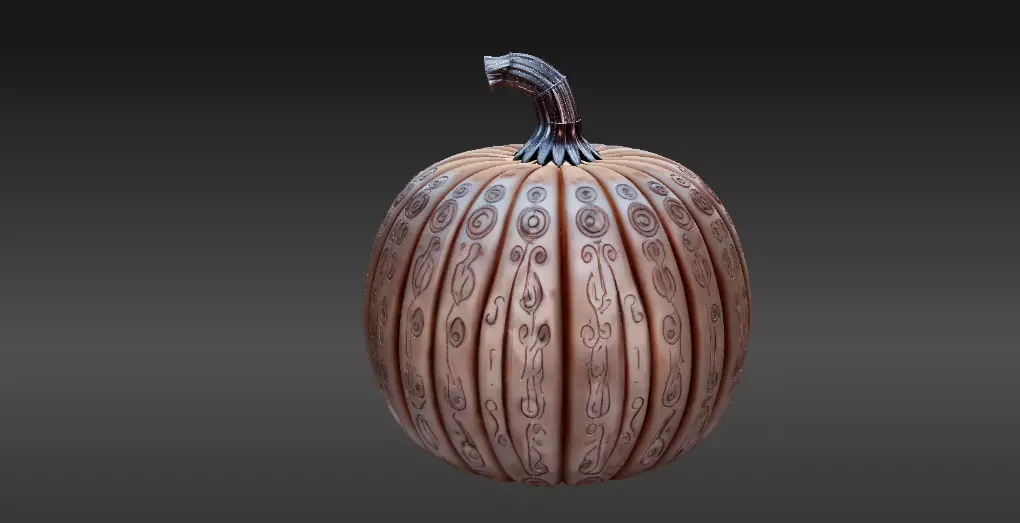 Jack-O-Lantern Pumpkin Enchanted Flame Pumpkin 3D Model 3D print model_13