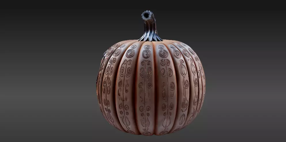Jack-O-Lantern Pumpkin Enchanted Flame Pumpkin 3D Model 3D print model_14