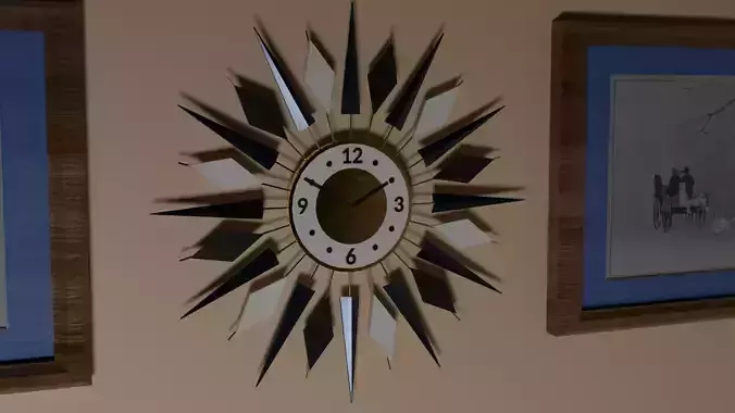 Spikey Modern Abstract Wall Clock