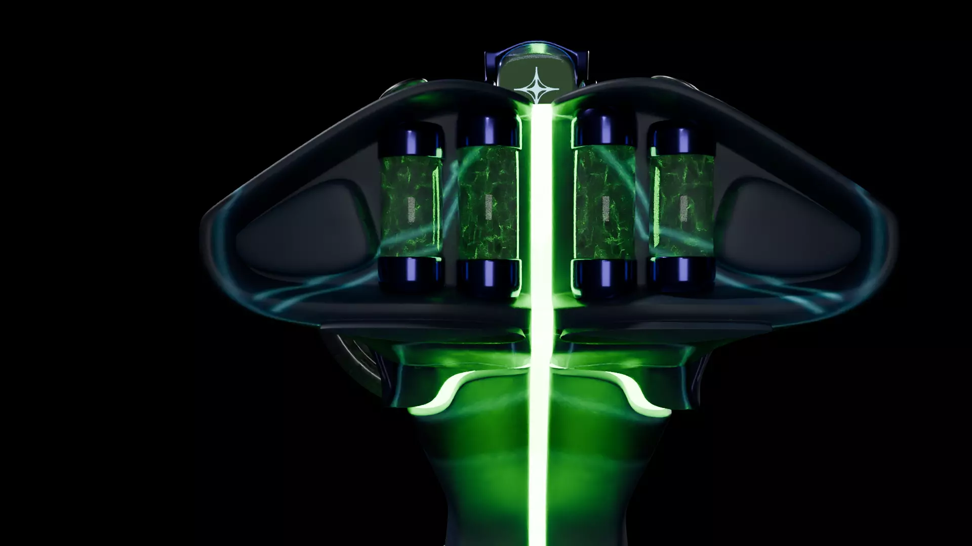 Gun Magnum scifi Low-poly 3D model_5