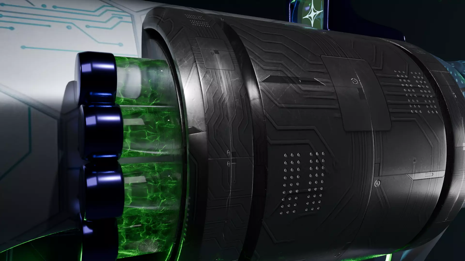 Gun Magnum scifi Low-poly 3D model_7