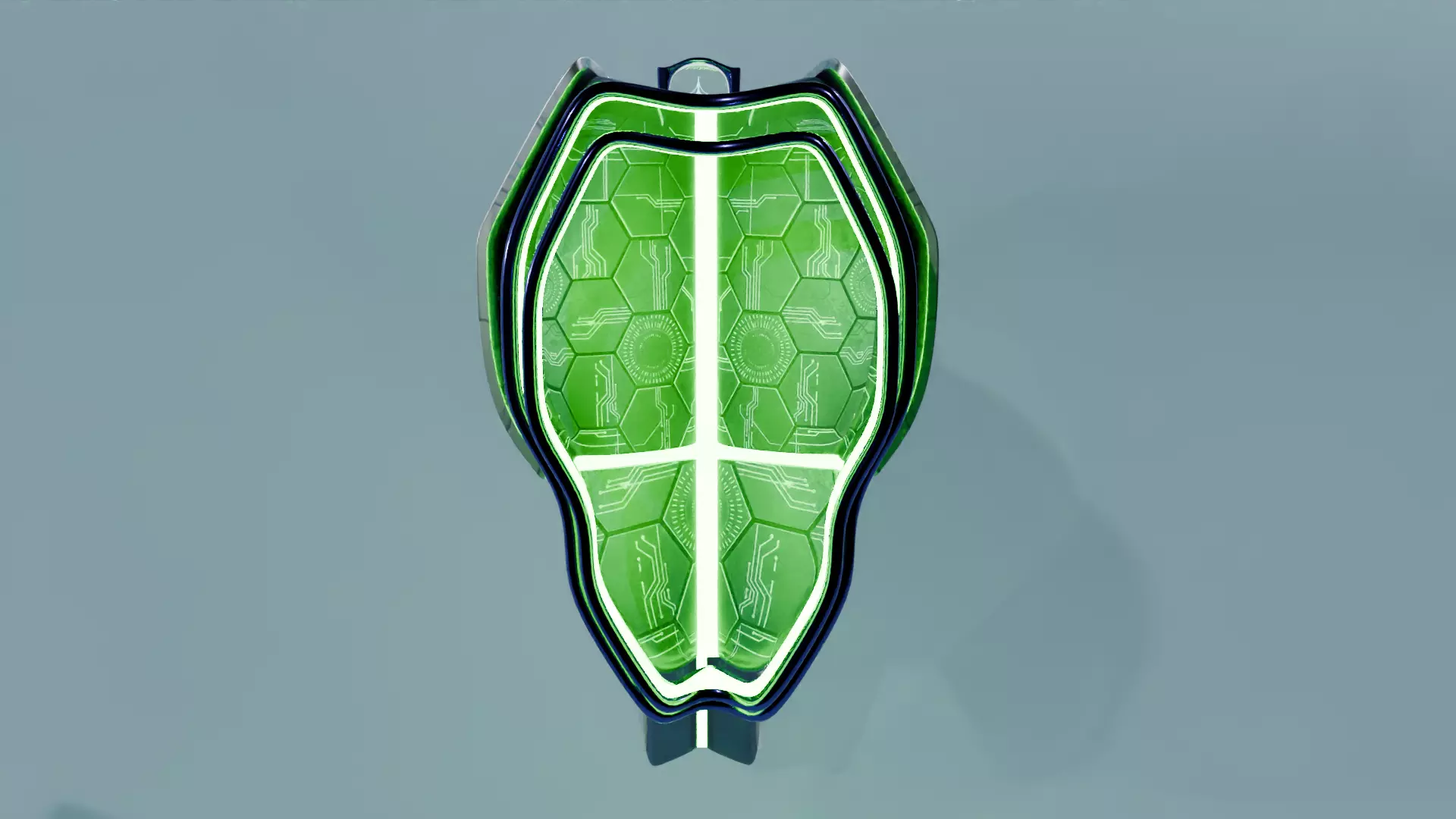 Gun Magnum scifi Low-poly 3D model_1