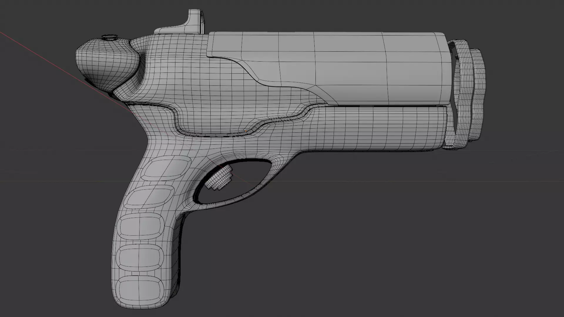 Gun Magnum scifi Low-poly 3D model_13