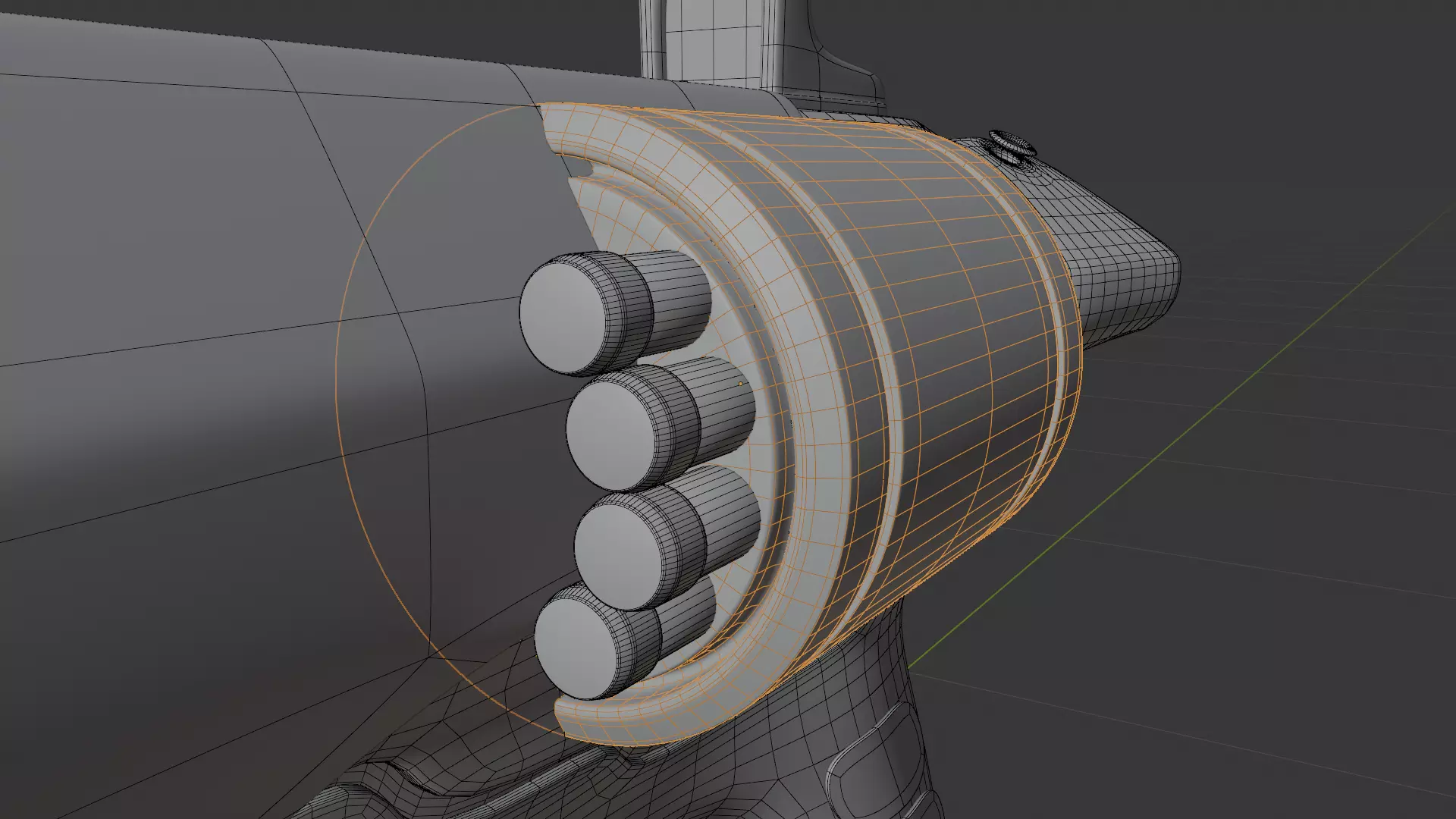 Gun Magnum scifi Low-poly 3D model_15