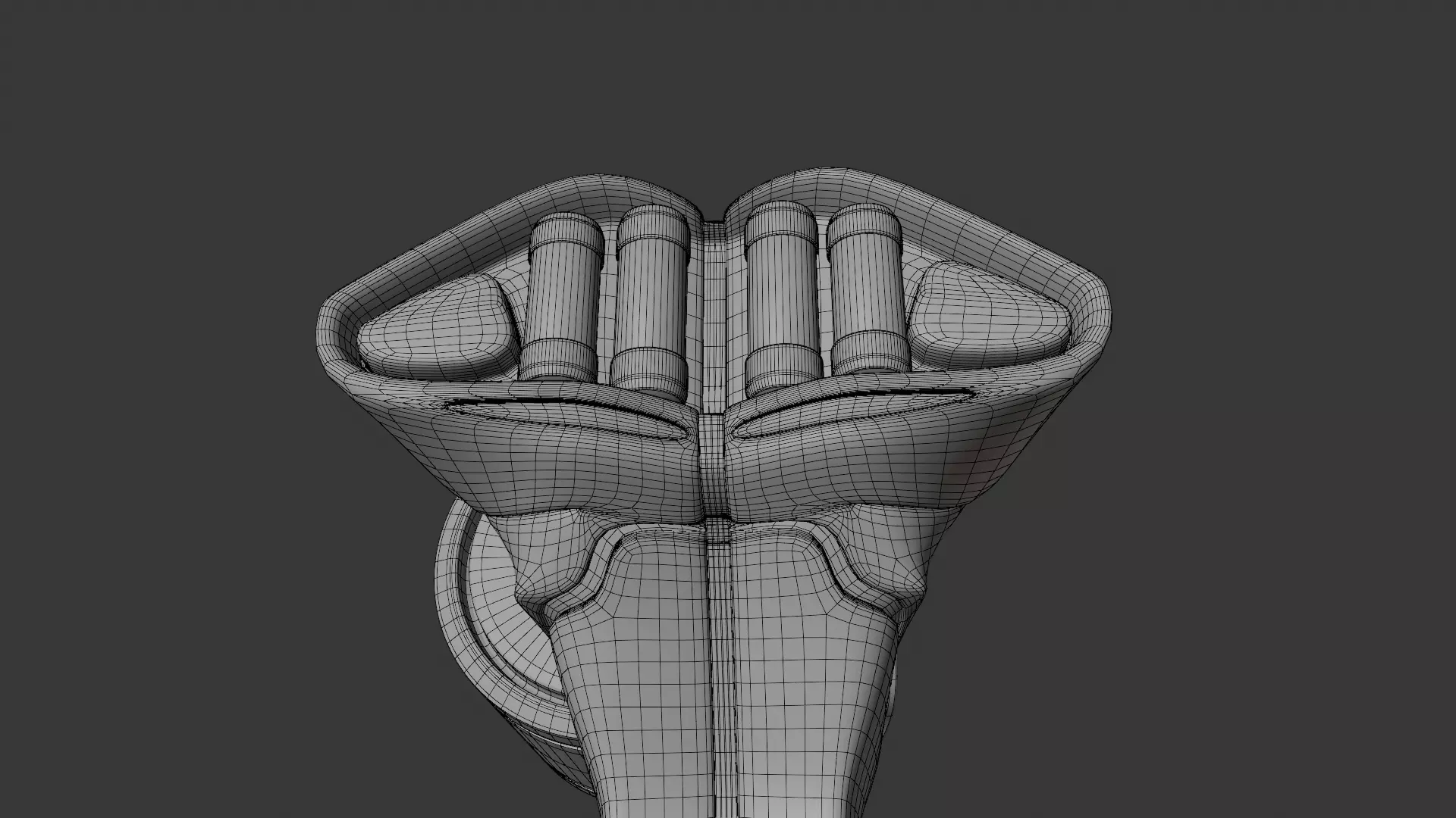 Gun Magnum scifi Low-poly 3D model_14