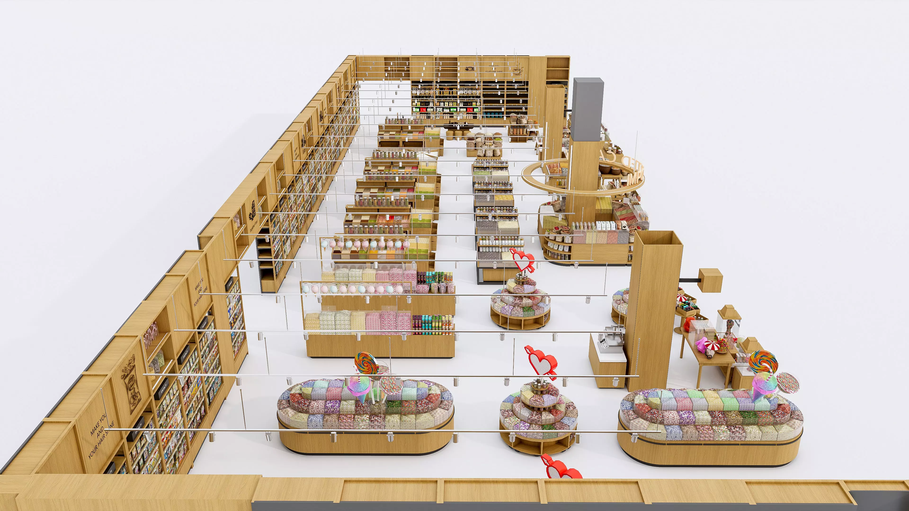Supermarket  Convenience Store Shelves Display Racks 1 3D model_13
