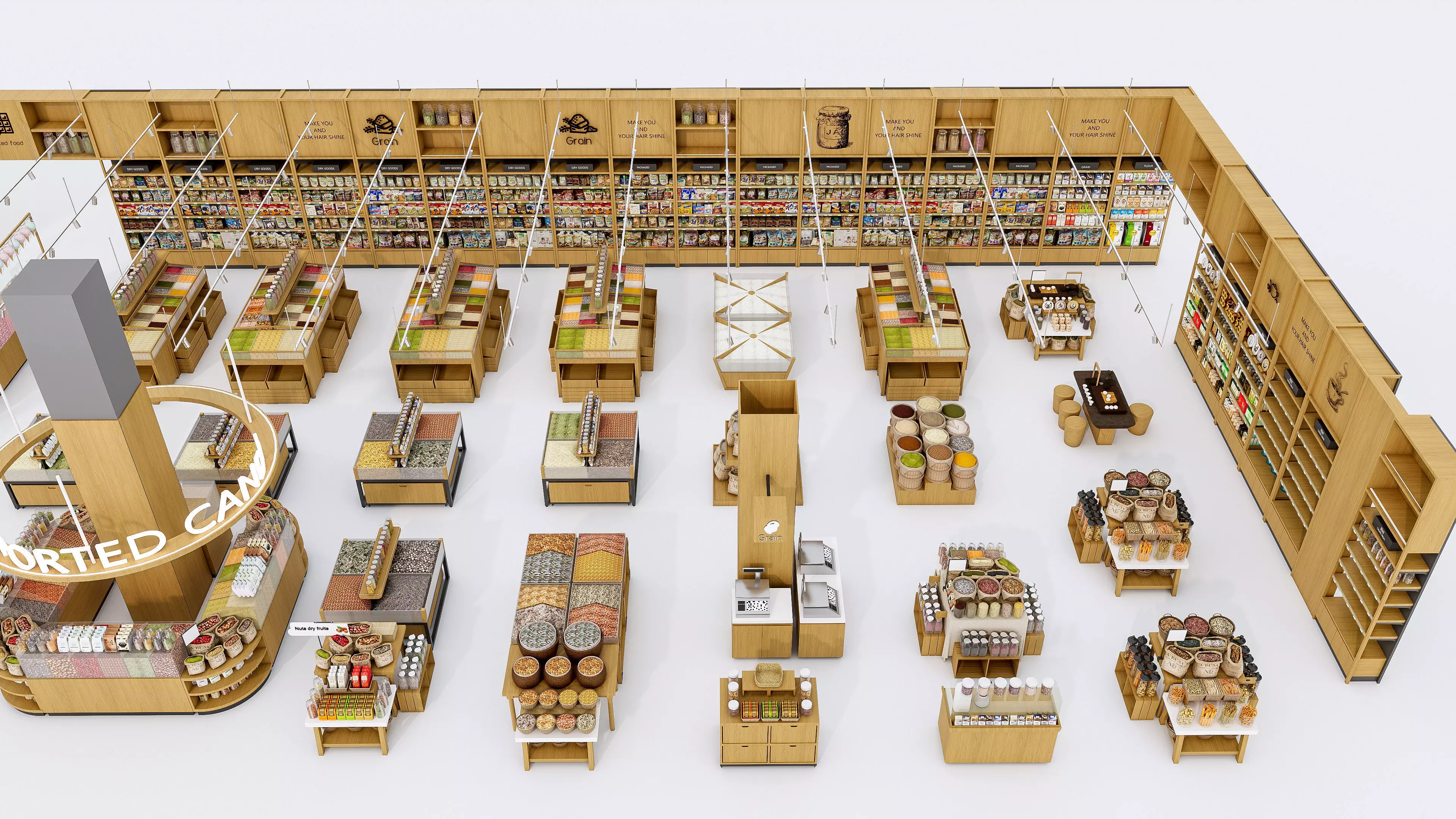 Supermarket  Convenience Store Shelves Display Racks 1 3D model_9
