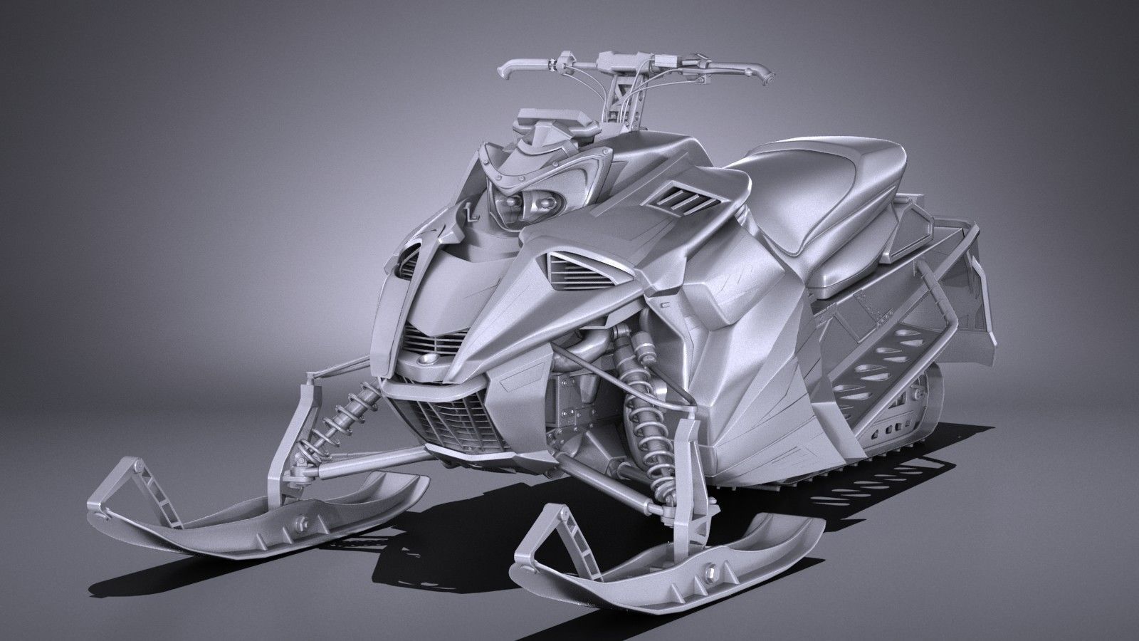 Yamaha Sidewinder R-TX LE snowmobile 3D model_9