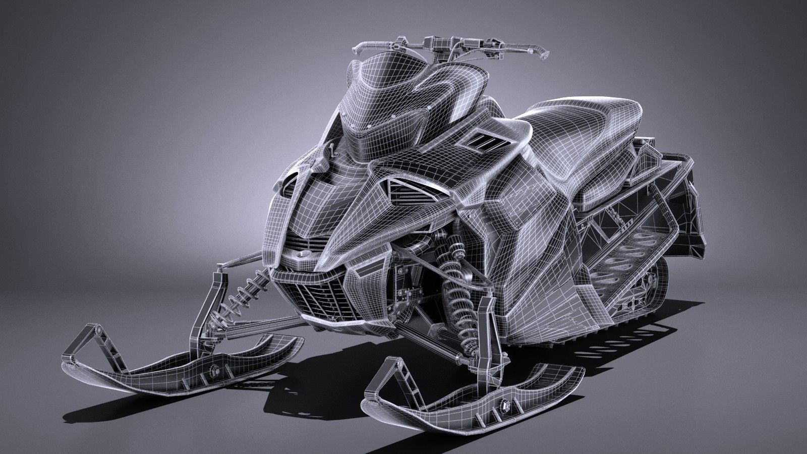 Yamaha Sidewinder R-TX LE snowmobile 3D model_13