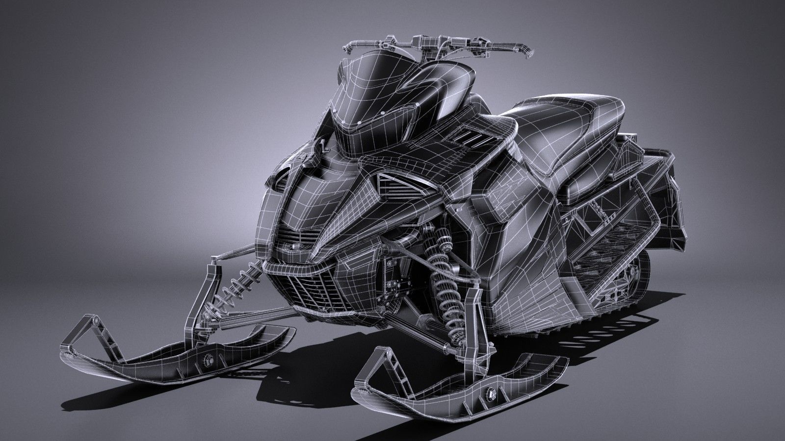 Yamaha Sidewinder R-TX LE snowmobile 3D model_15