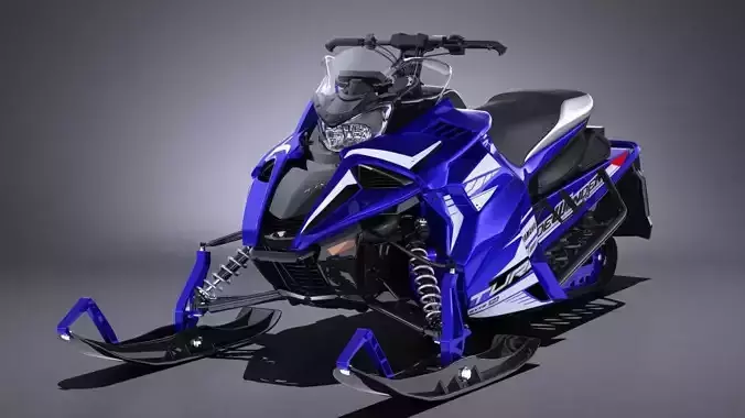 Yamaha Sidewinder R-TX LE snowmobile 3D model