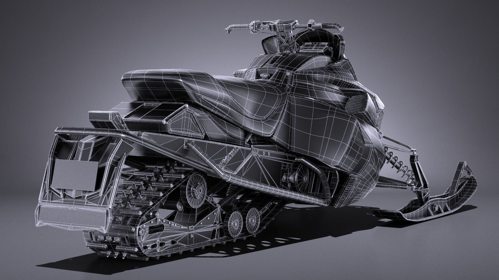 Yamaha Sidewinder R-TX LE snowmobile 3D model_16
