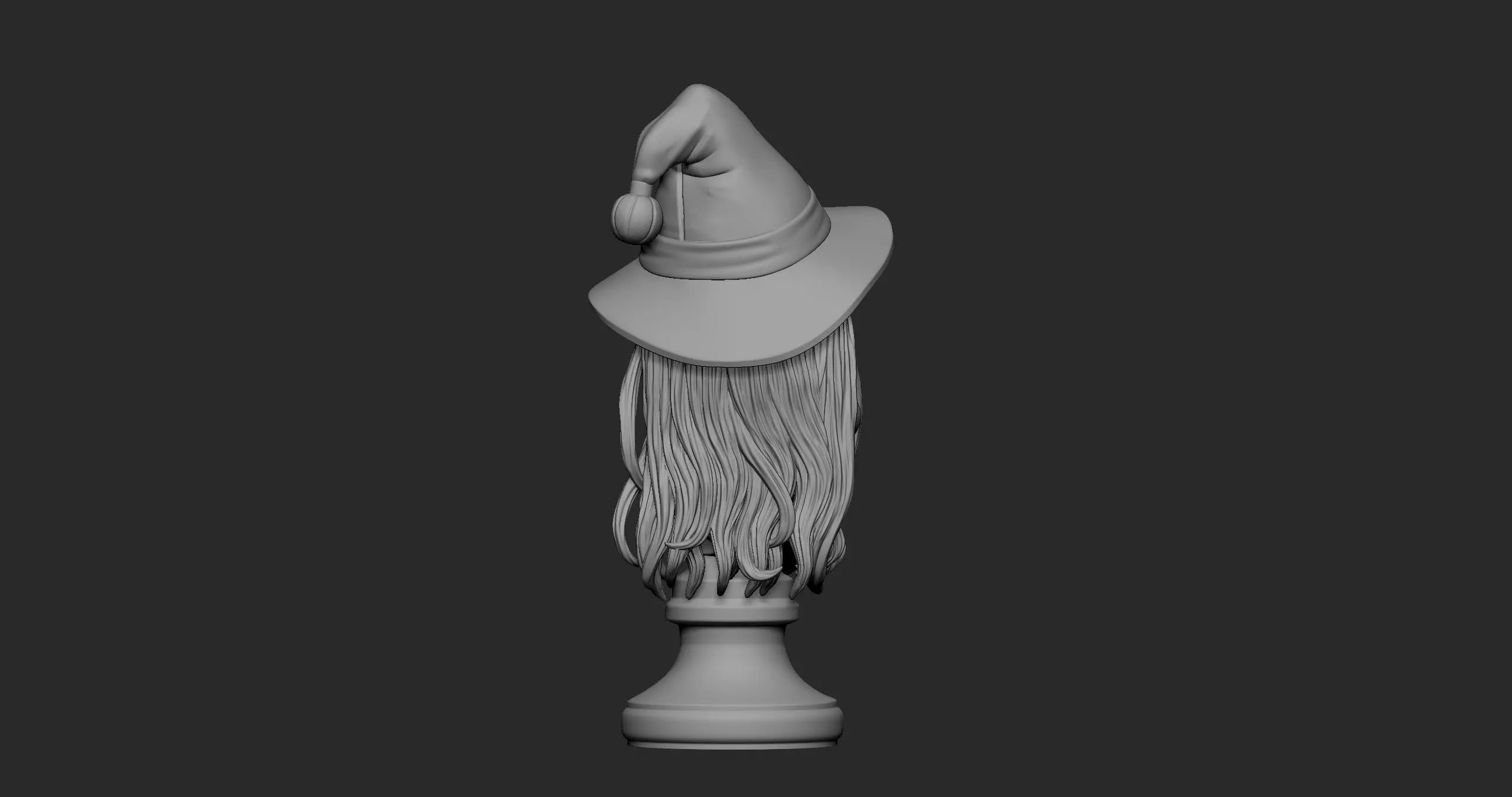 Witch Halloween Girl 3D print model_17