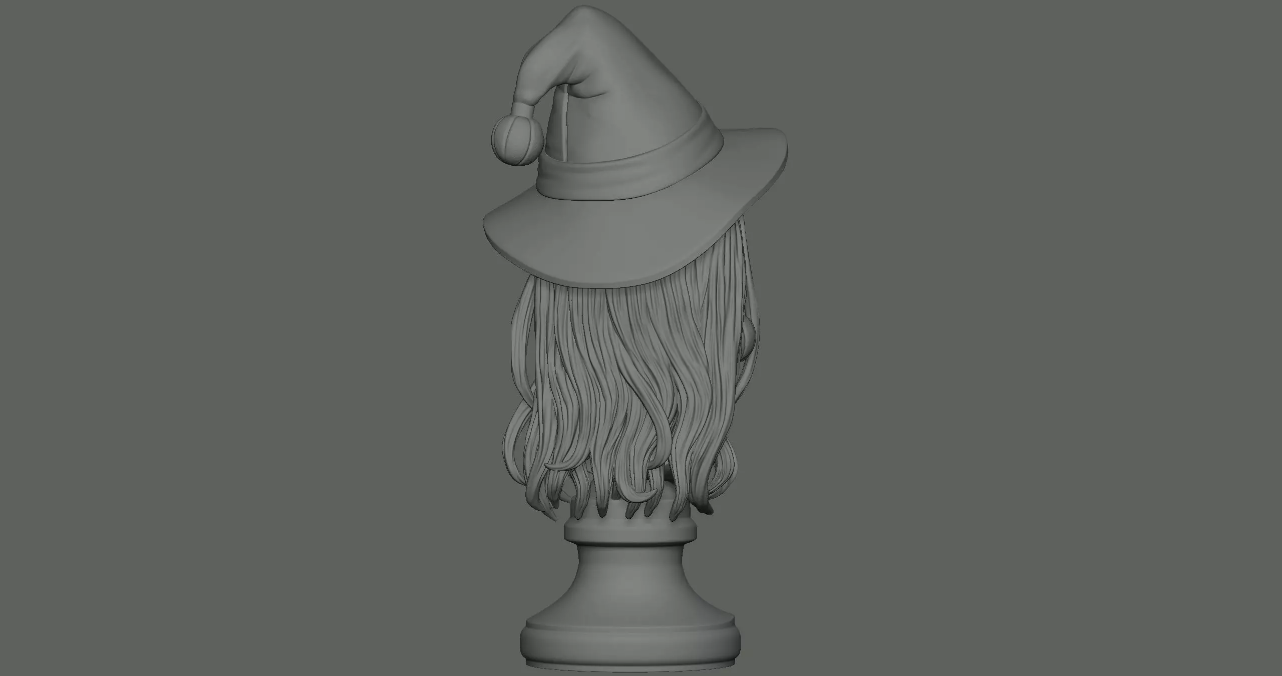 Witch Halloween Girl 3D print model_12