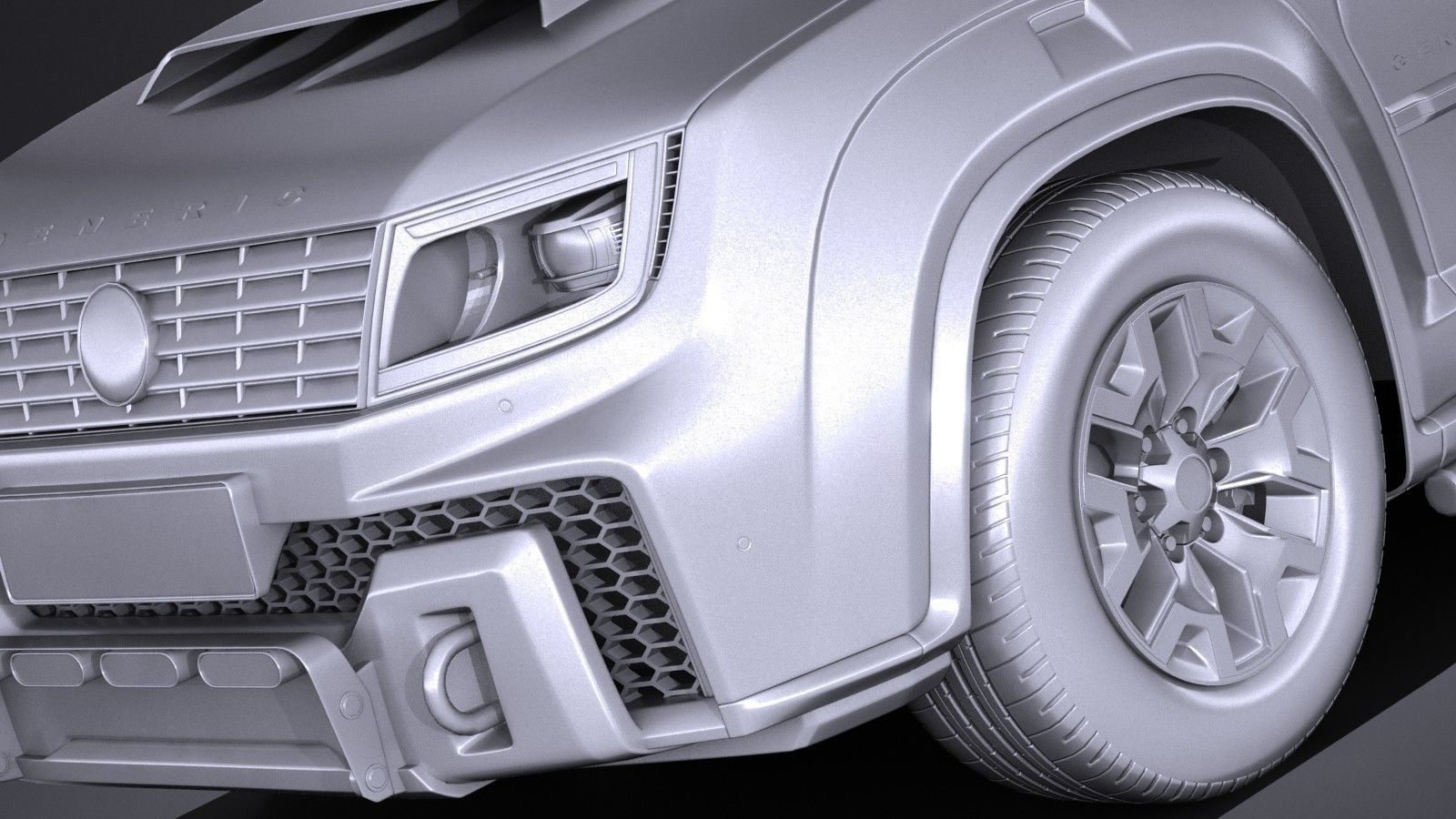 Generic Pickup 2017 NoName 3D model_9