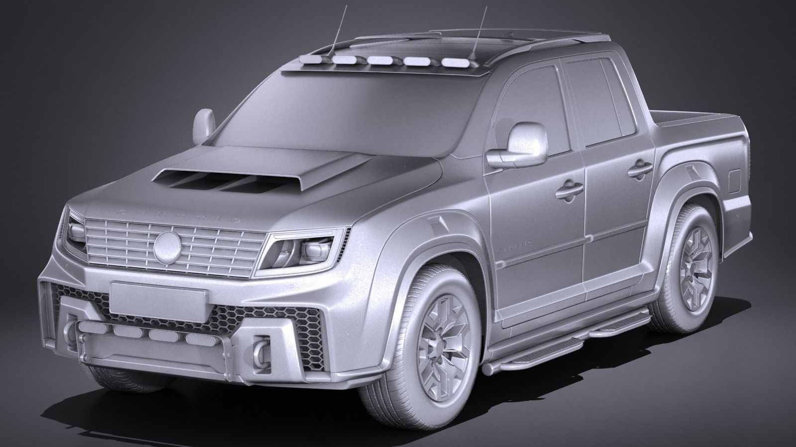 Generic Pickup 2017 NoName 3D model_8