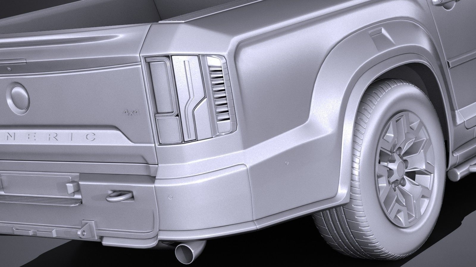 Generic Pickup 2017 NoName 3D model_10