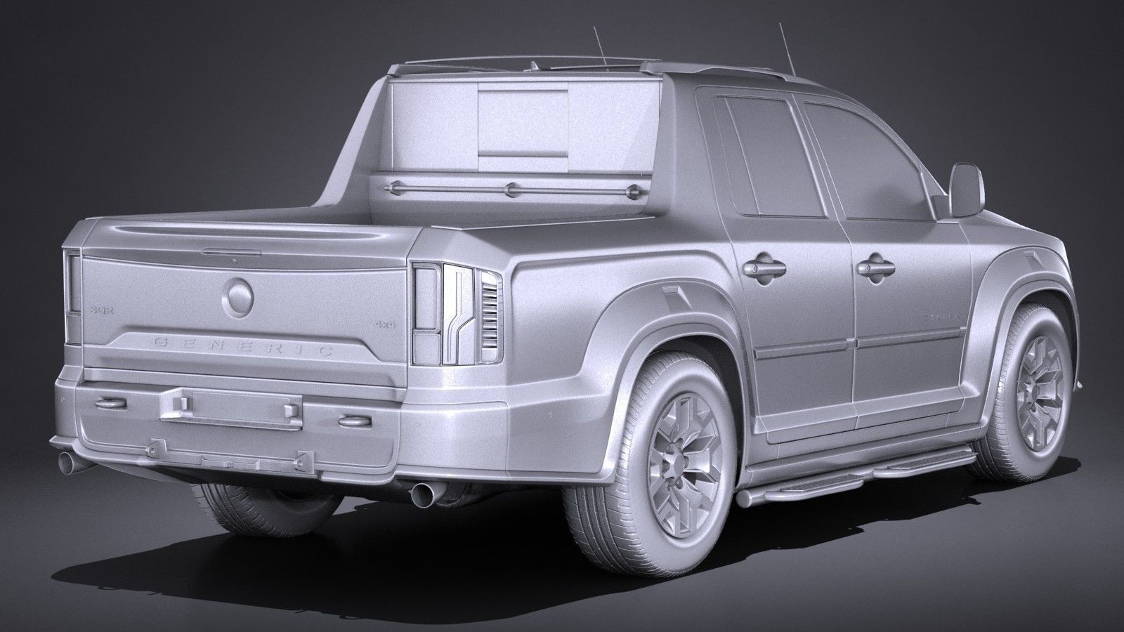 Generic Pickup 2017 NoName 3D model_11