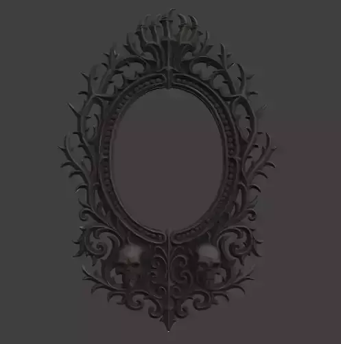 GOTHIC SKULL MIRROR OR PHOTO FRAME