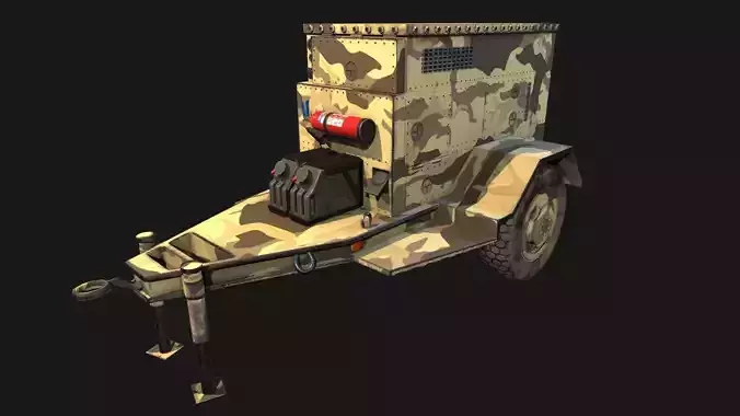 Low Poly PBR Military Generator