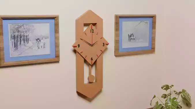 Rustic Basic Wood Wall Clock