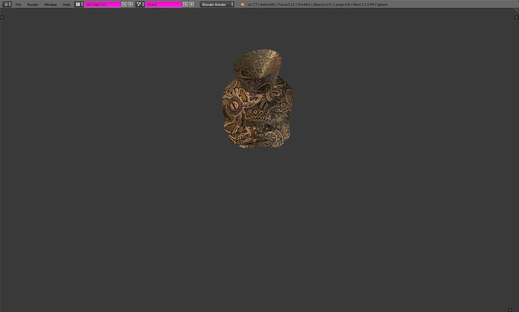 steam punk vase Low-poly 3D model_0