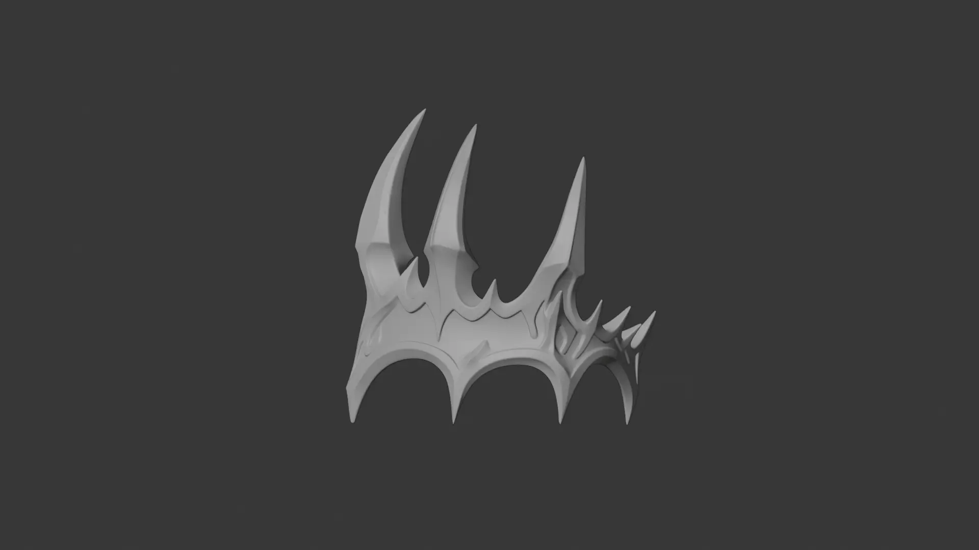 Devil Crown 3D Model Printable 3D print model_2