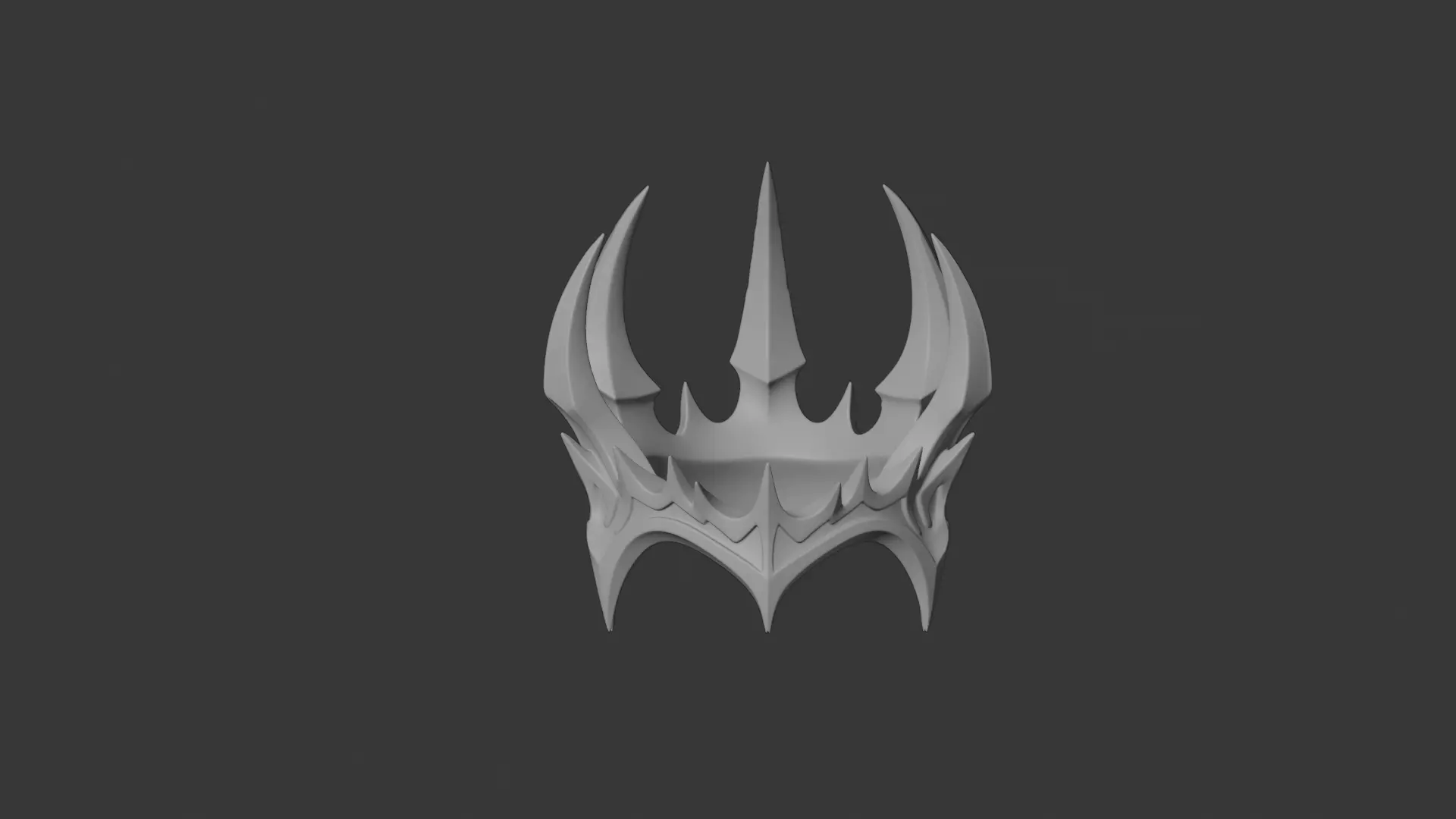 Devil Crown 3D Model Printable 3D print model_3
