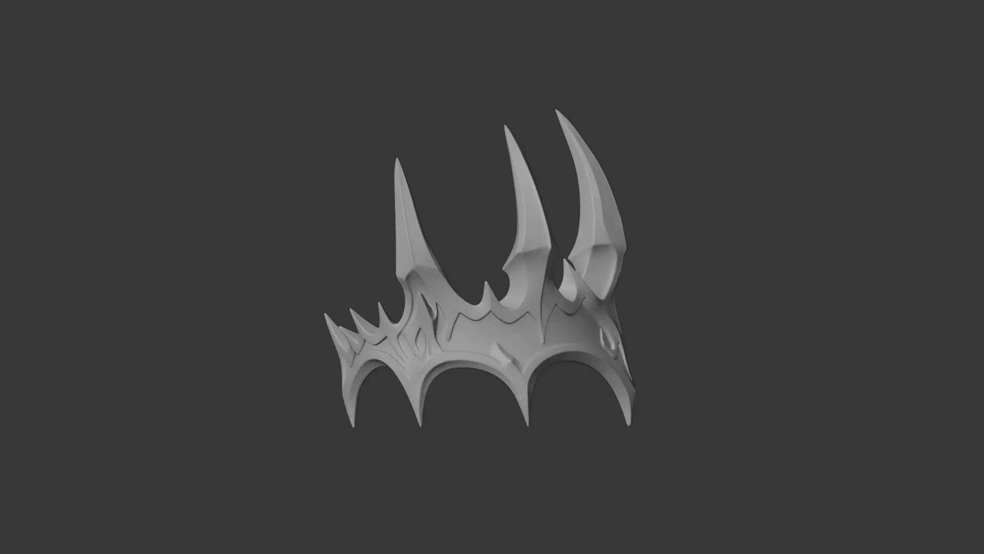 Devil Crown 3D Model Printable 3D print model_4