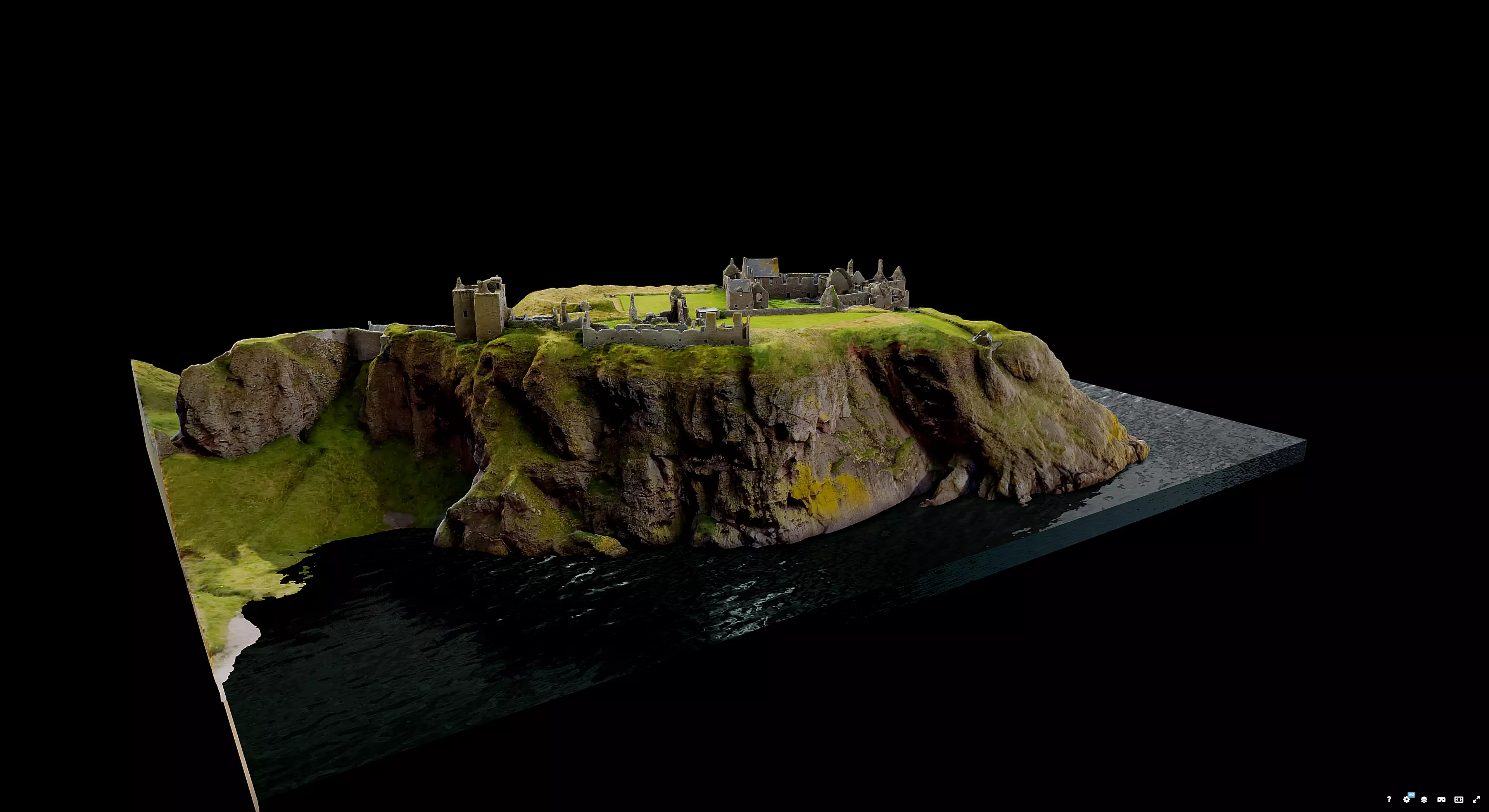 Dunnottar Castle Scotland 3D model_1