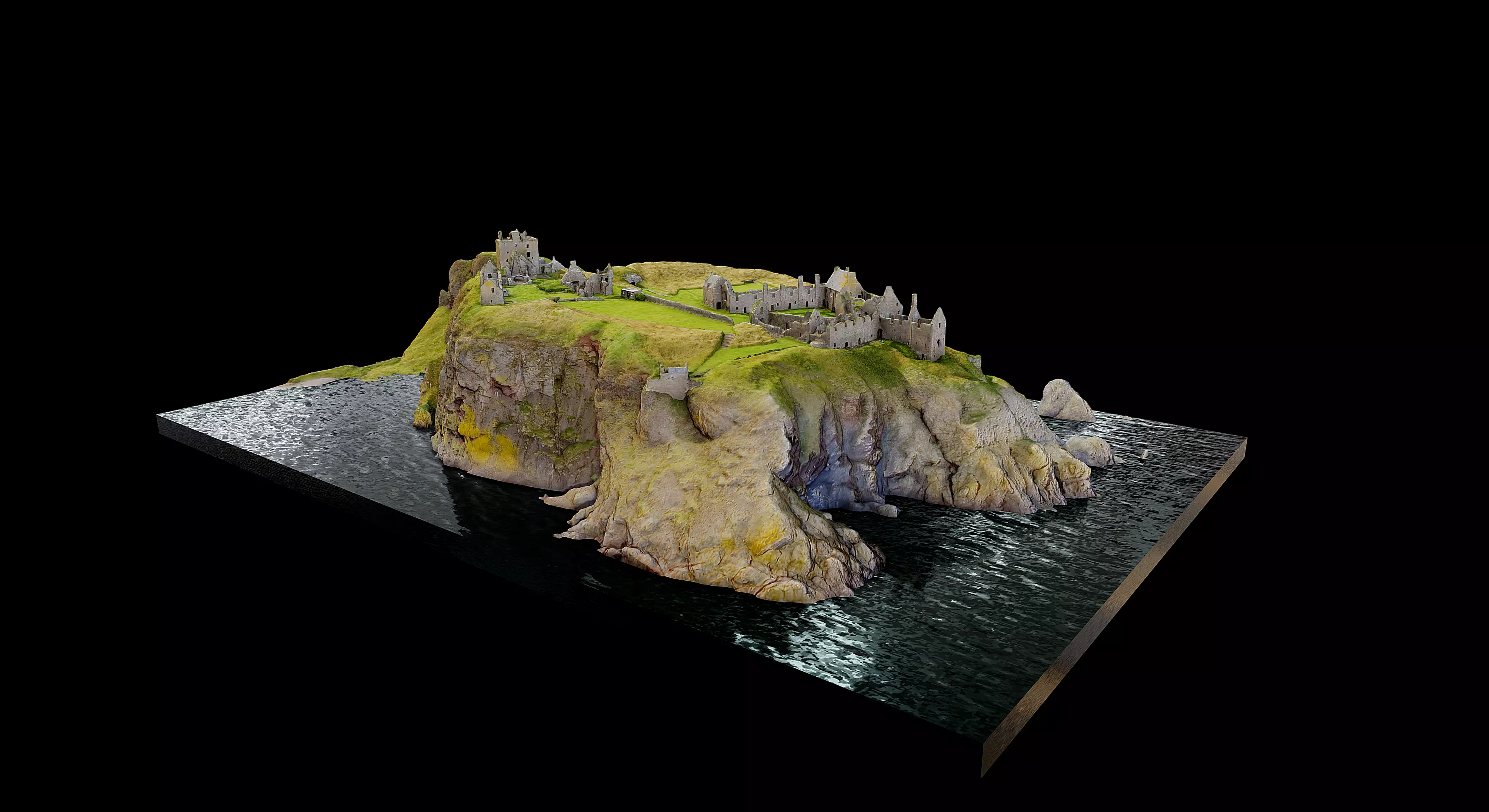 Dunnottar Castle Scotland 3D model_0