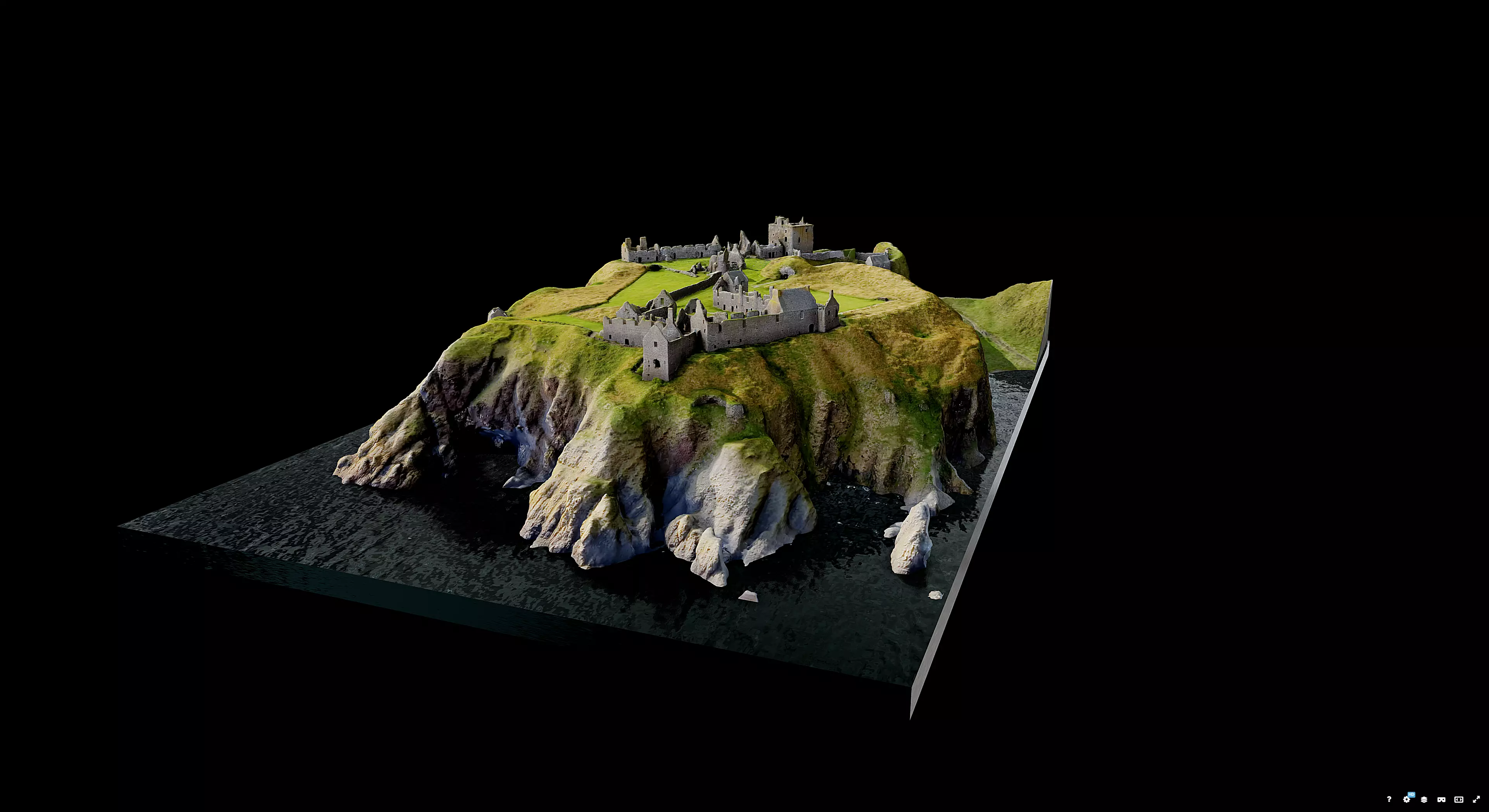 Dunnottar Castle Scotland 3D model_4