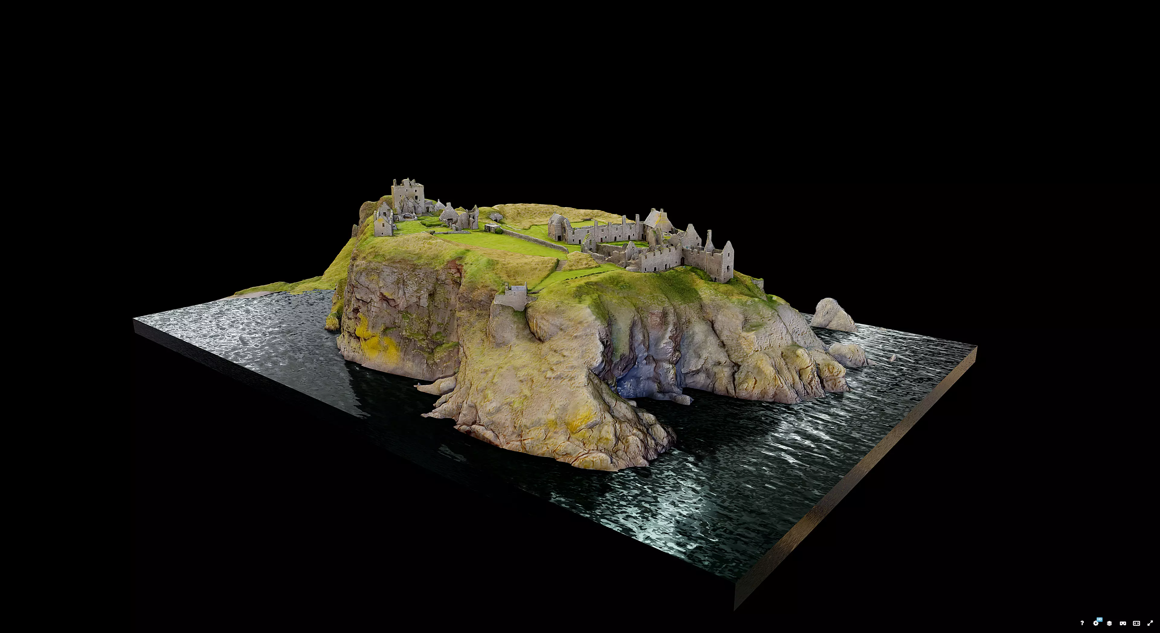 Dunnottar Castle Scotland 3D model_5