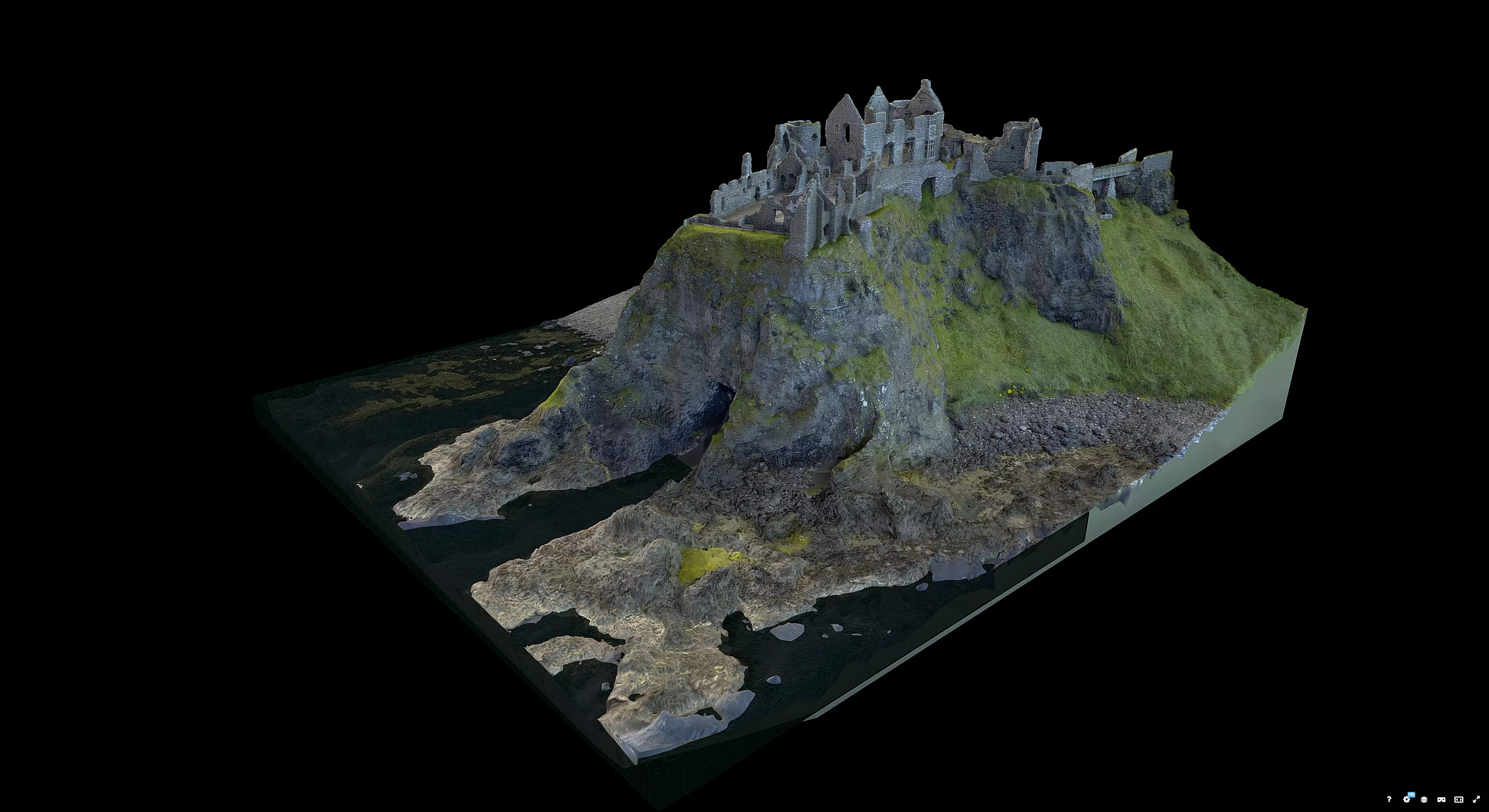 Dunluce Castle 3D model_4