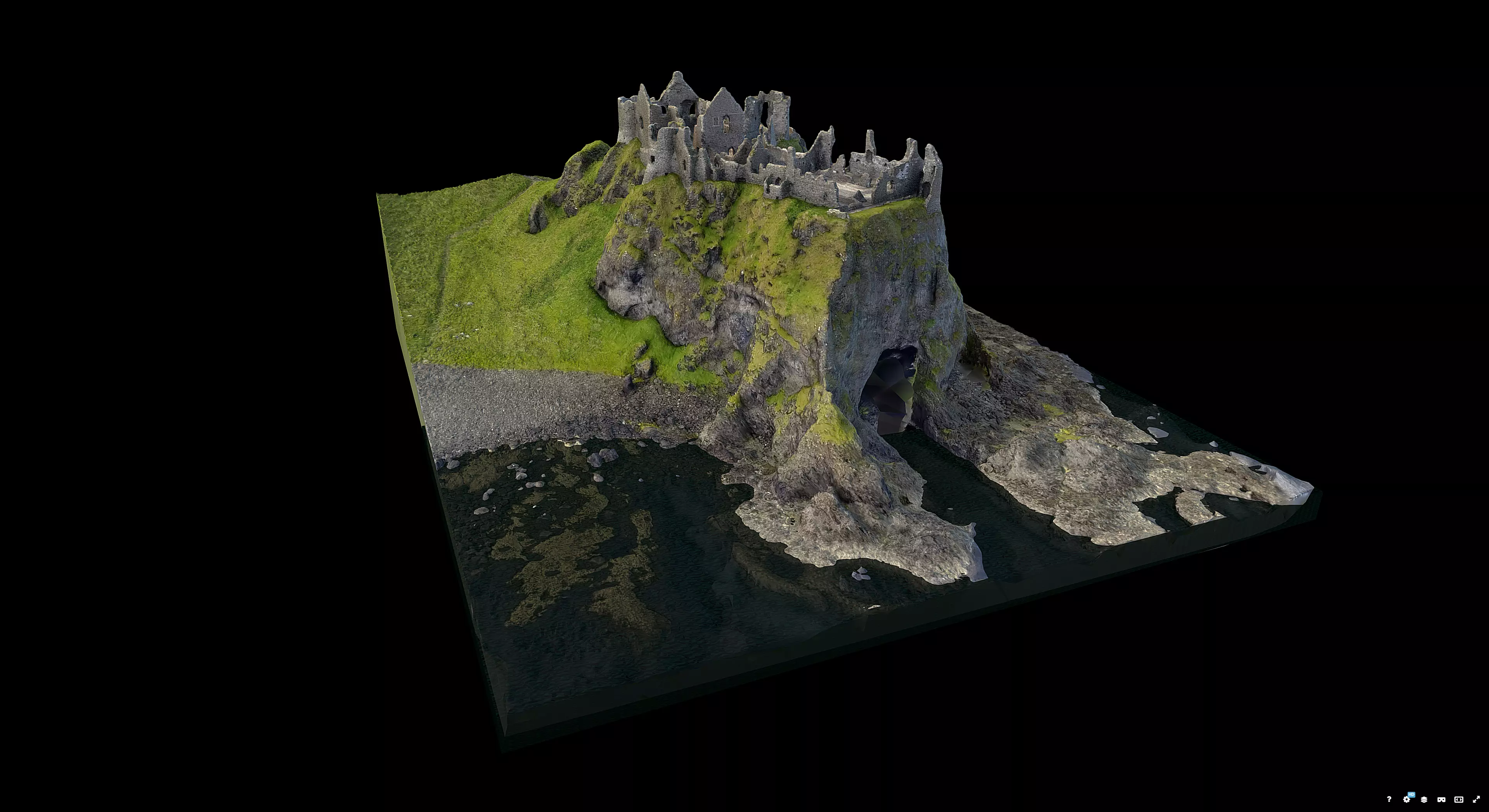 Dunluce Castle 3D model_5