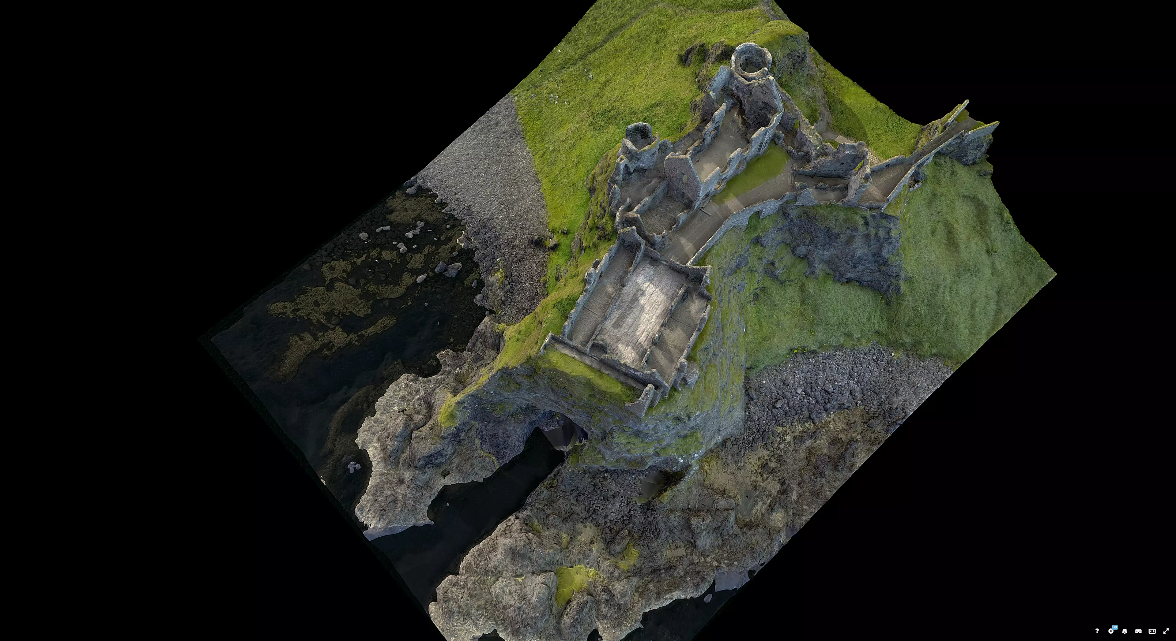 Dunluce Castle 3D model_6