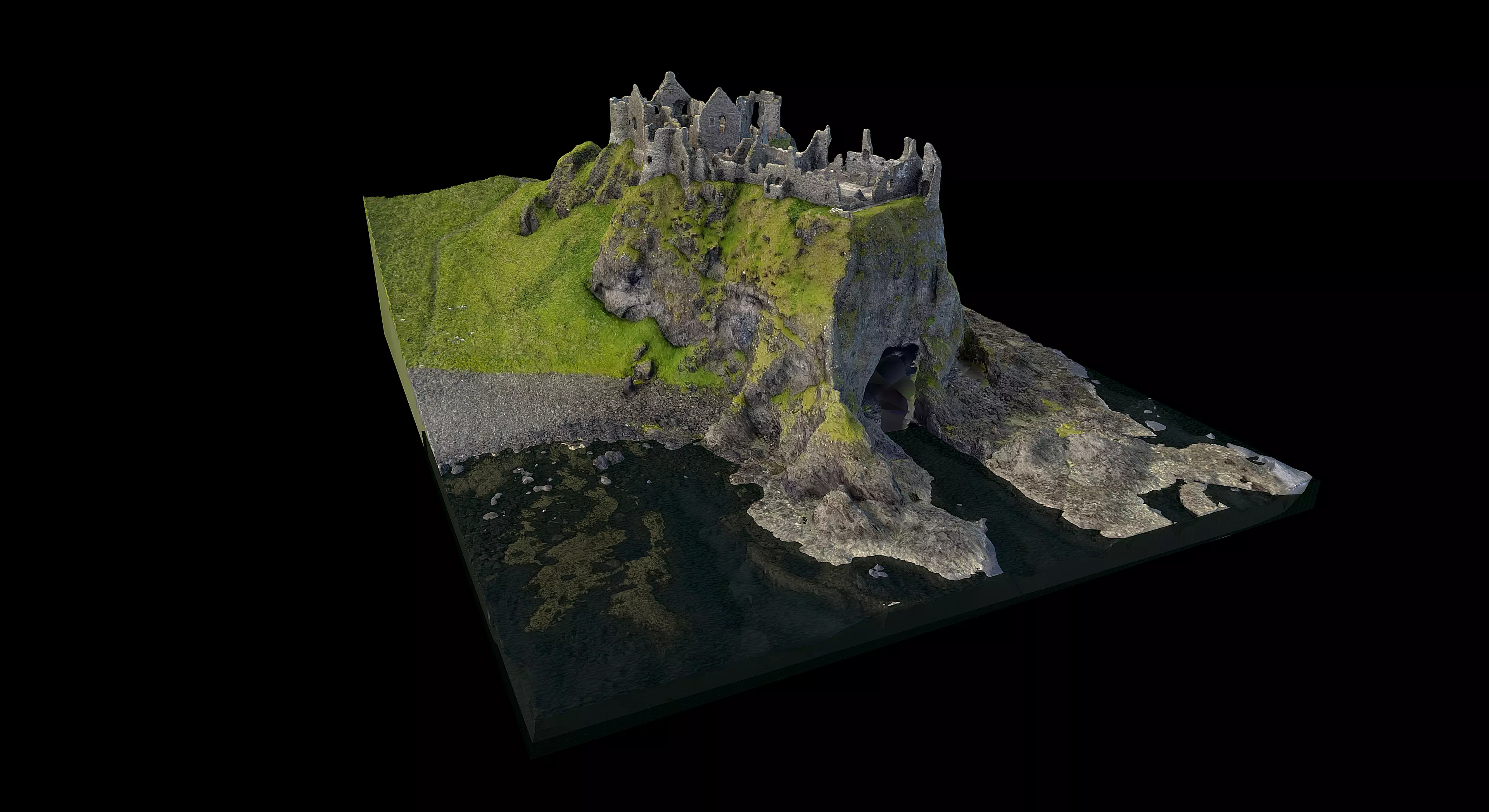 Dunluce Castle 3D model_0