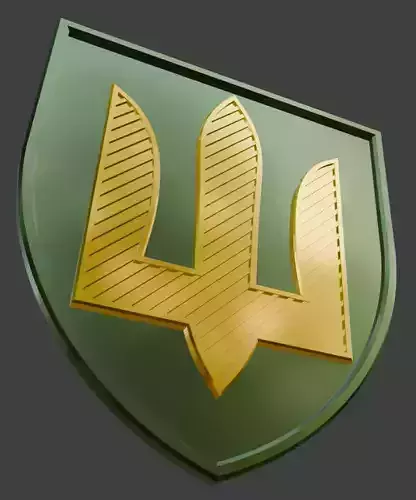 Ukrainian Ground Forces Patch  3D Printable Model