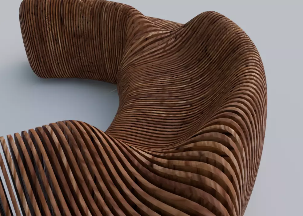 Embrace Bench 1 3D model_7